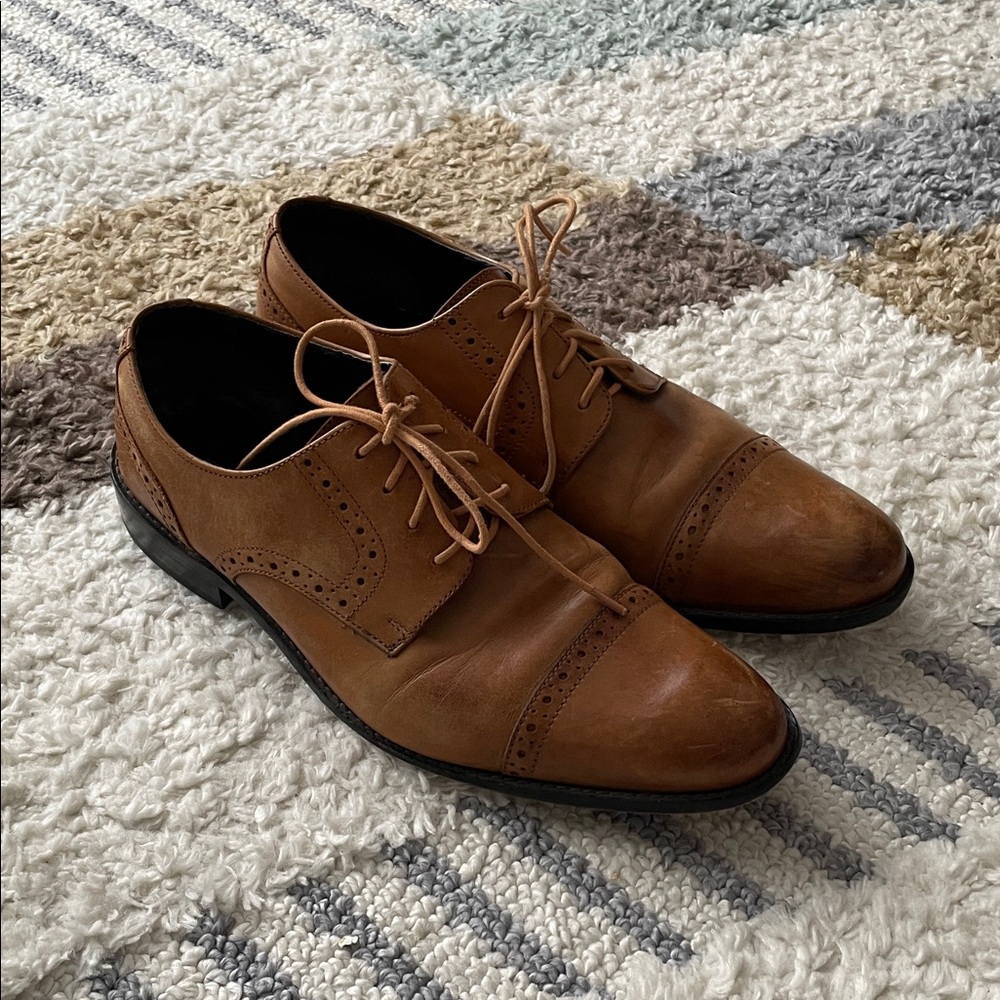 Stacy Adams Tan Leather Oxfords